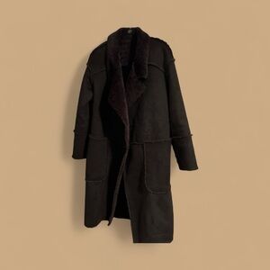 ZARA faux Suede/shearling Reversible coat, Sz M